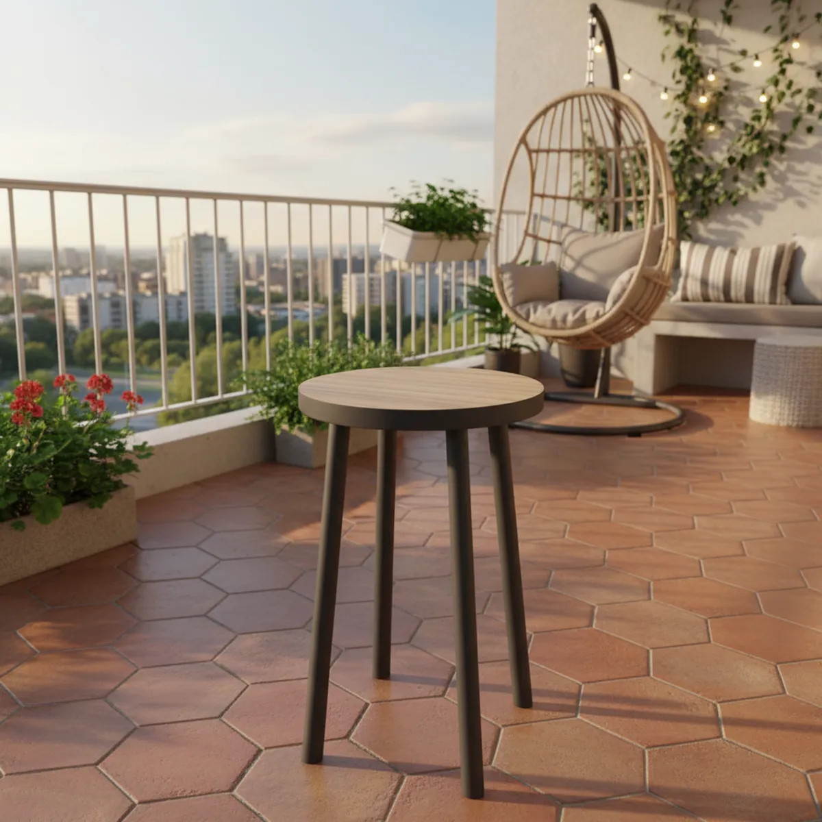 AMUV - Piso Moderno Madera Coco Bolo 45x30x30 cm