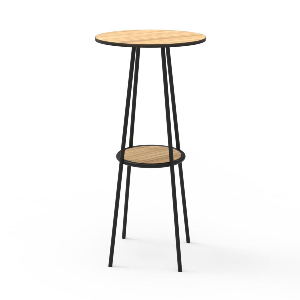 AMUV - Mesa Bar Milan 50x107x50 cm Negro y café