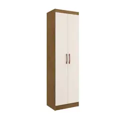 AMUV - Clóset Zapatera 2 Puerta(s) 5 Repisa(s) 50xx36 cm Blanco/Café