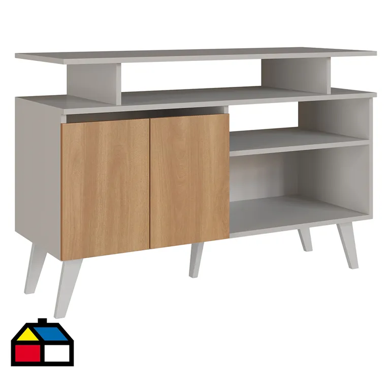 AMUV Rack TV 50 " Tokio Blanco/Café 108x72.6x42 cm