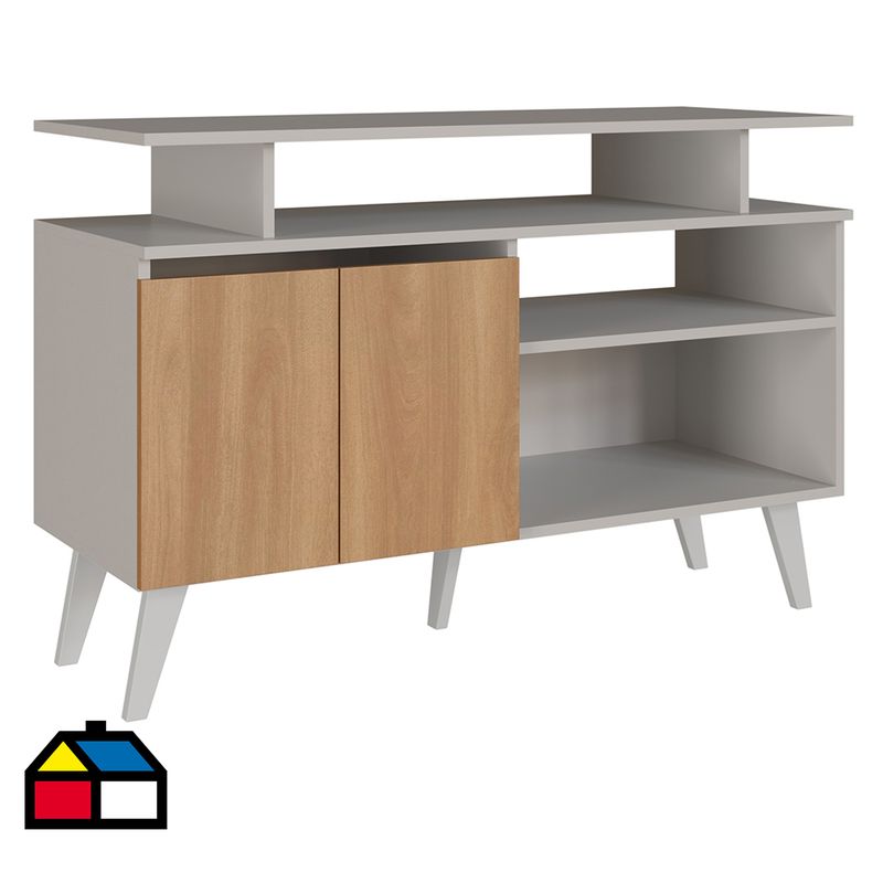 AMUV - Rack TV 50 " Tokio Blanco/Café 108x72.6x42 cm