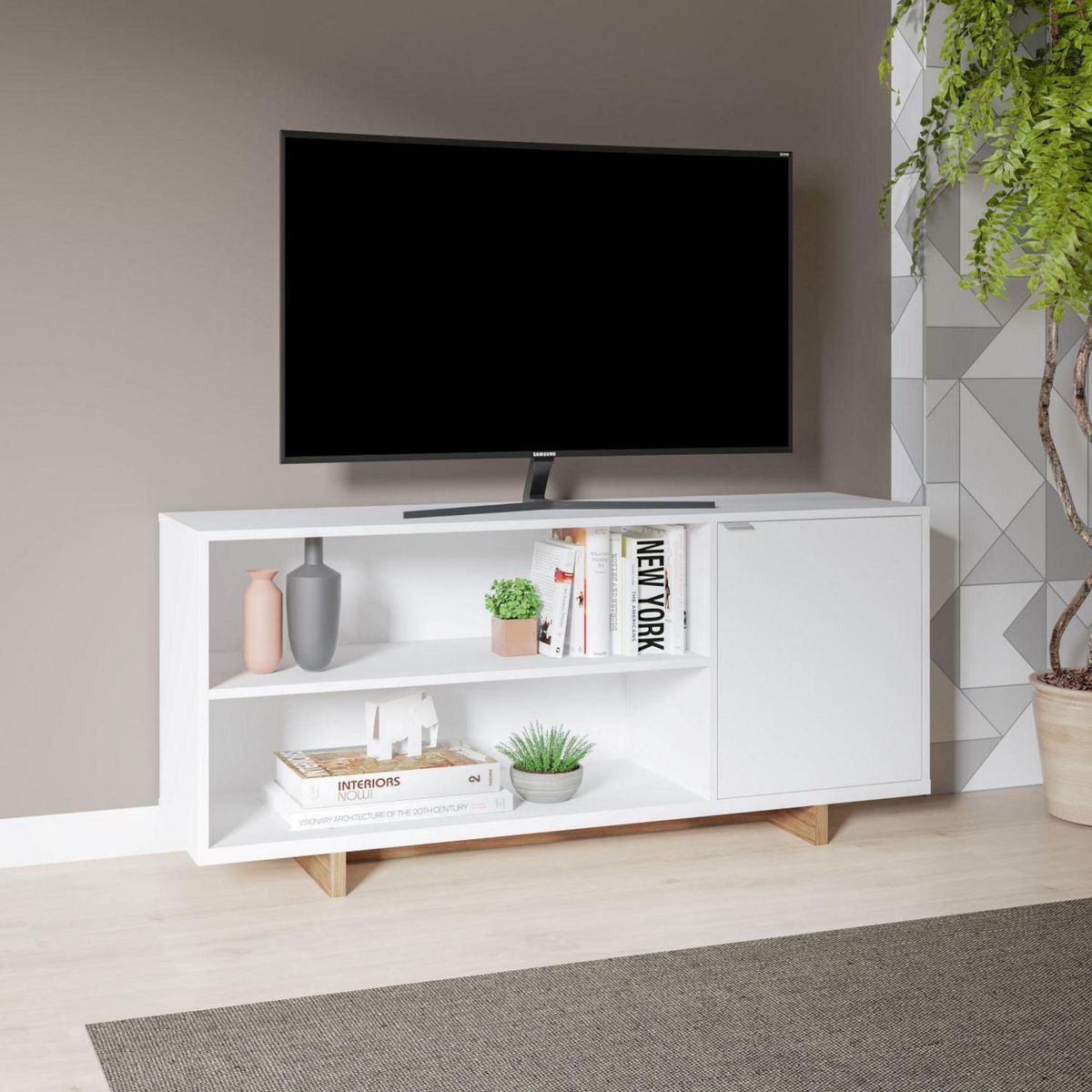 AMUV - Rack TV 50 " Retro Blanco 135x56x36 cm