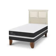 CIC - Cama Europea Ortopedic 1.5P Respaldo Torino Alpino