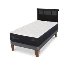 CIC - Cama Europea Premium 1.5P Respaldo Dublin Negro