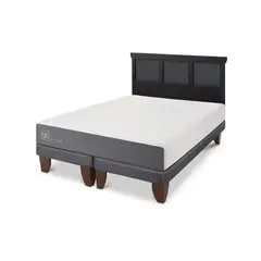 CIC - Cama Europea Smart King Respaldo Torino Negro