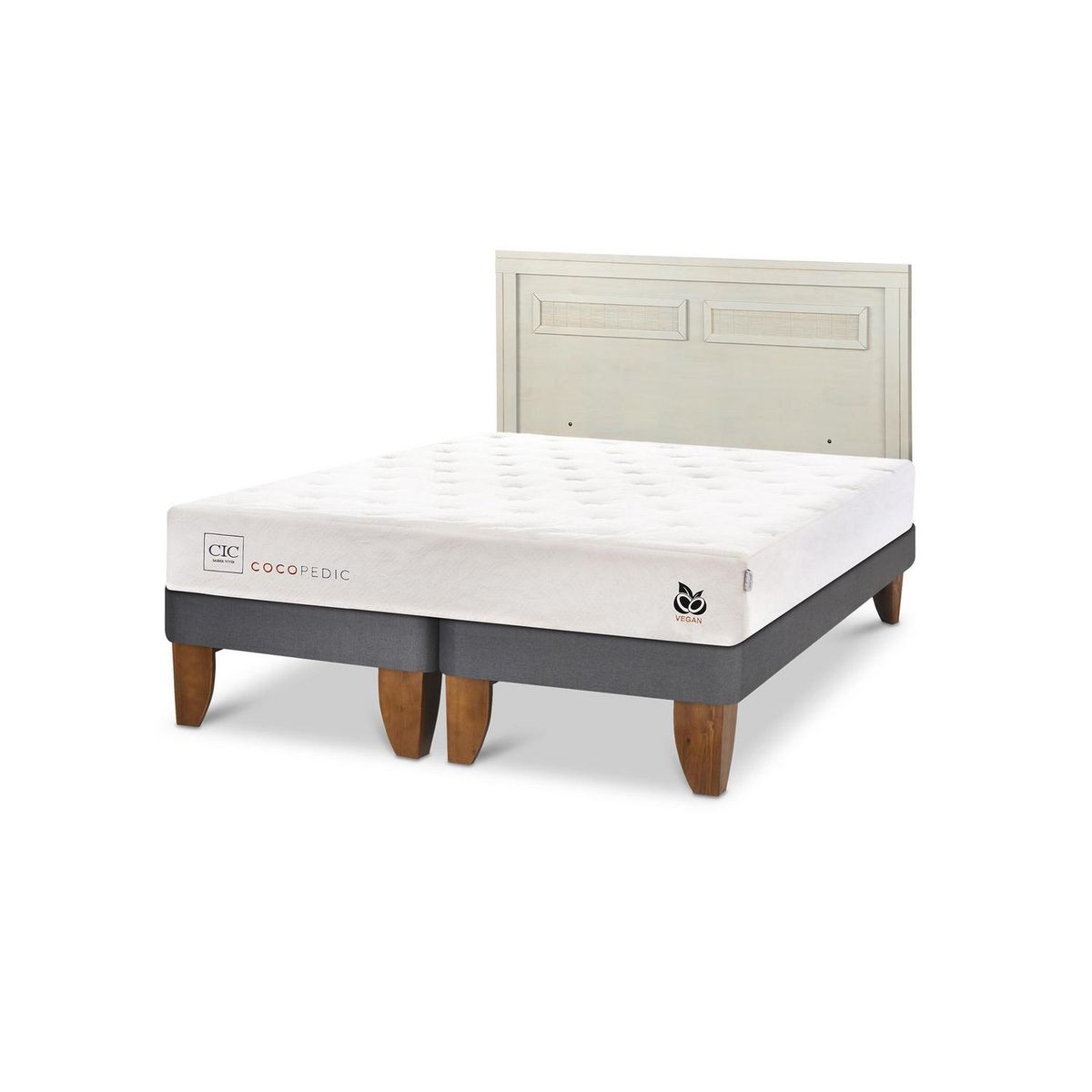 CIC - Cama Europea cocopedic 2p bd Respaldo Milan alpino