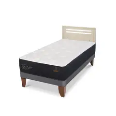 CIC - Cama Europea premium 1.5p Respaldo Munich alpino