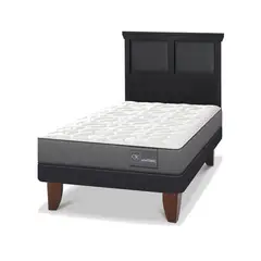 CIC - Cama Europea anatomic 1.5p Respaldo Torino negro