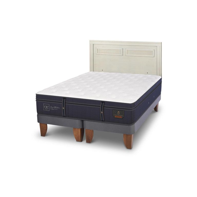 Cama Europea Grand Premium King Respaldo Milan Alpino