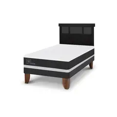 CIC - Cama Europea Ortopedic 1.5P Respaldo Dublin Negro