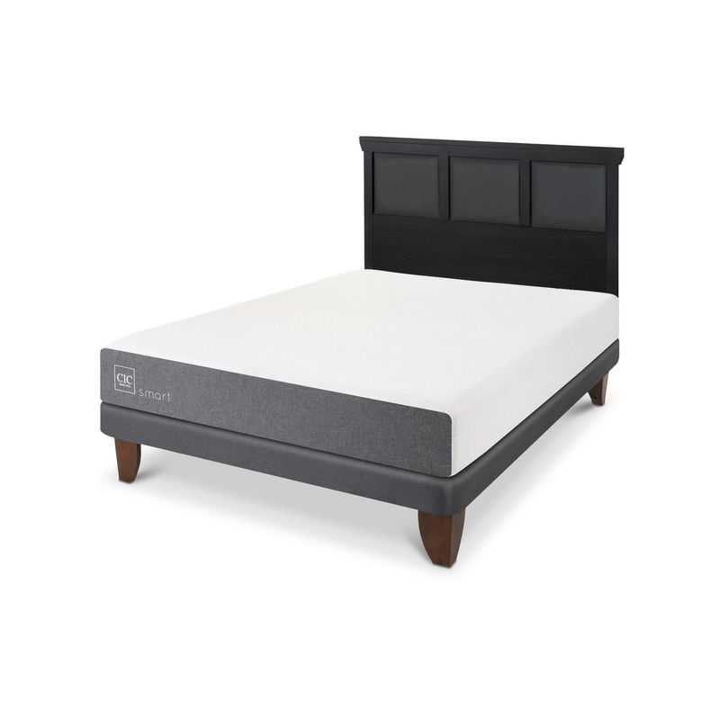 CIC - Cama Europea Smart 2p bn respaldo Torino negro