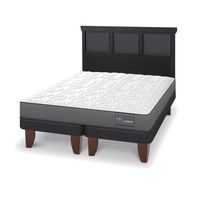 Cama Europea Anatomic King Respaldo Torino Negro