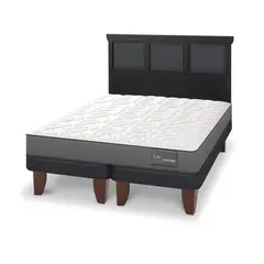 CIC - Cama Europea Anatomic King Respaldo Torino Negro