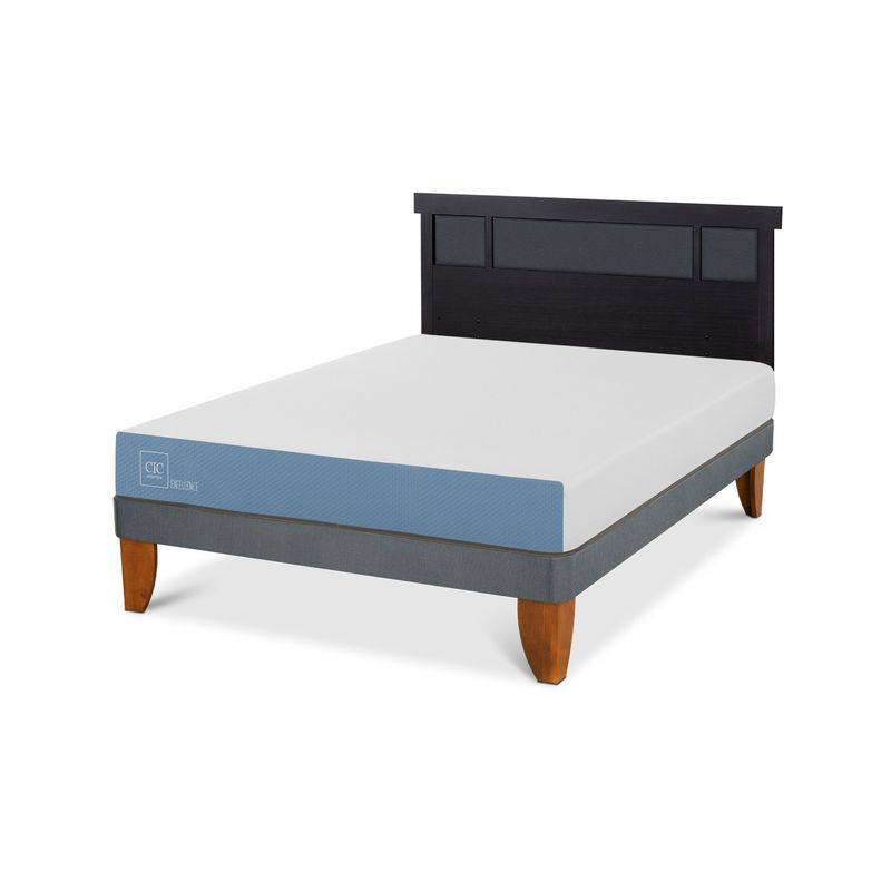 CIC - Cama Europea excellence plus 2p bn Respaldo Dublin negro