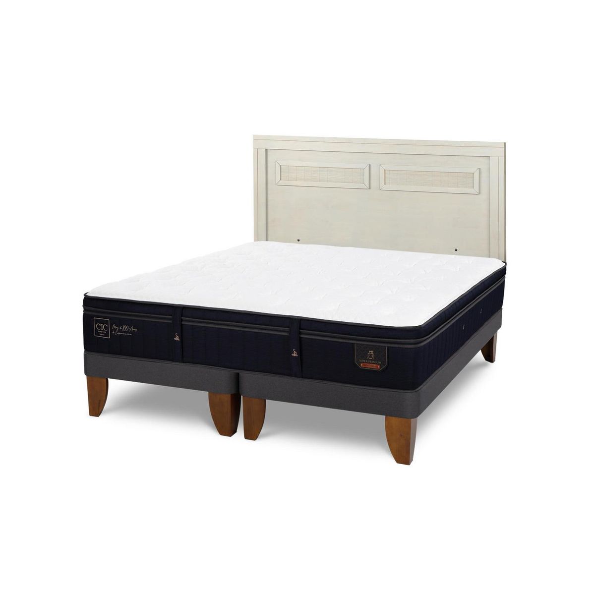 CIC - Cama Europea super premium king Respaldo Milan alpino