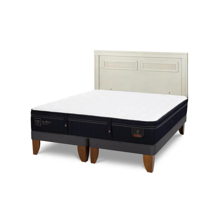 Cama Europea Super Premium 2P Bd Respaldo Milan Alpino