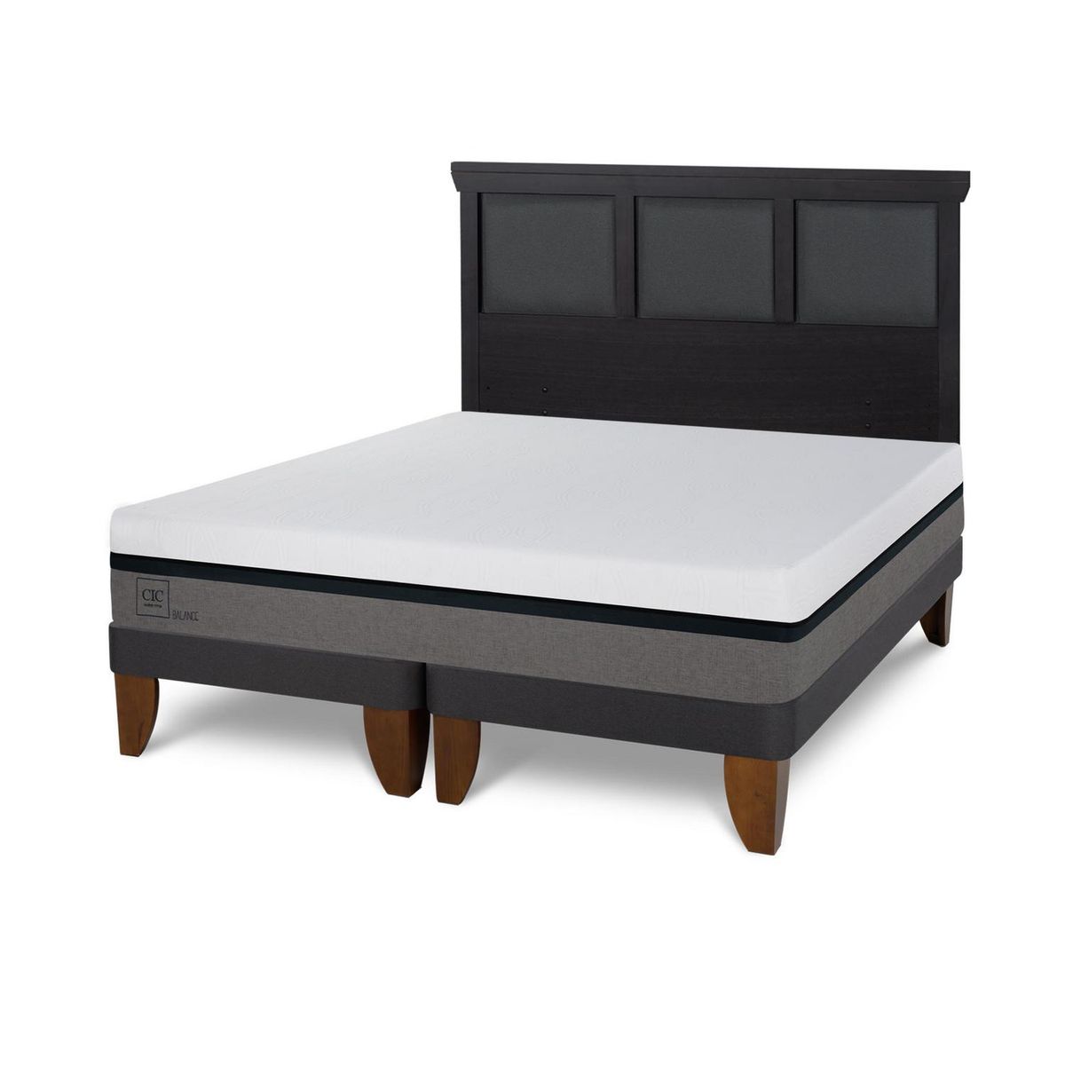 CIC - Cama Europea new balance king Respaldo Torino negro