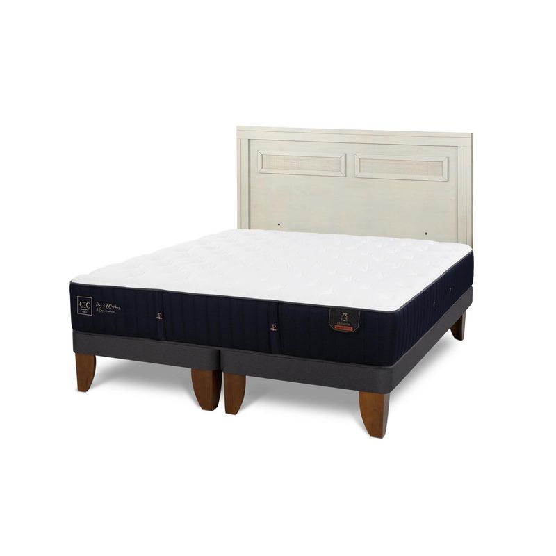 CIC - Cama Europea premium 2p bd Respaldo Milan alpino