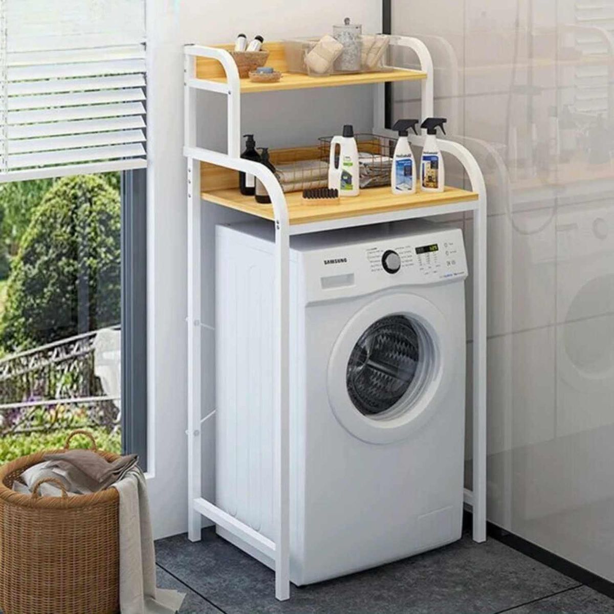 IMPORTADORA USA - Estante Loggia Metal 2 Nivel(es) 69x144x60 cm Blanco