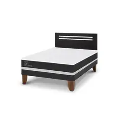 CIC - Cama Europea Ortopedic 2P Bn Respaldo Munich Negro