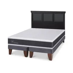 CIC - Cama Europea ortopedic 2p bd Respaldo Torino negro
