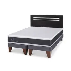 CIC - Cama Europea ortopedic 2p bd Respaldo Munich negro