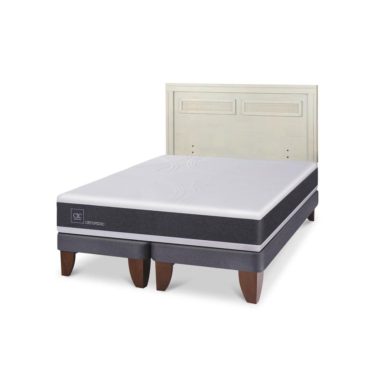 CIC - Cama Europea New ortopedic 2p bd Respaldo Milan alpino