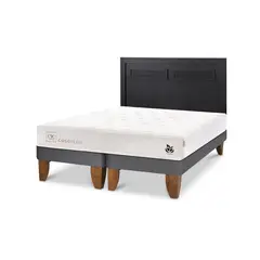 CIC - Cama Europea Cocopedic 2P Bd Respaldo Milan Negro