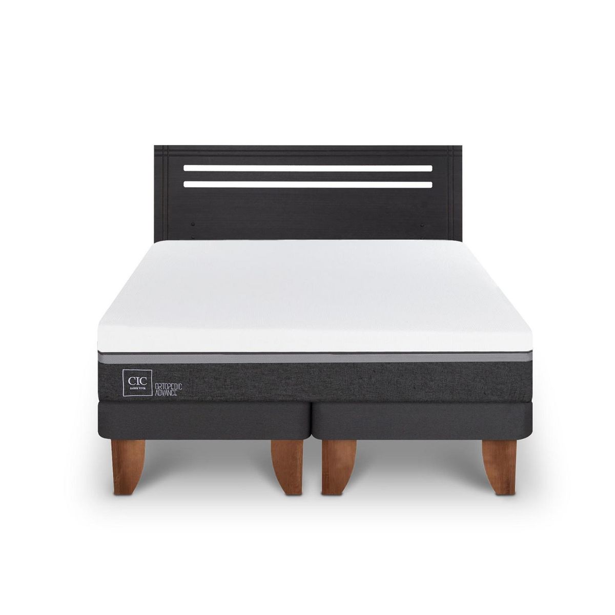CIC - Cama Europea ortopedic advance 2p bd Respaldo Munich negro