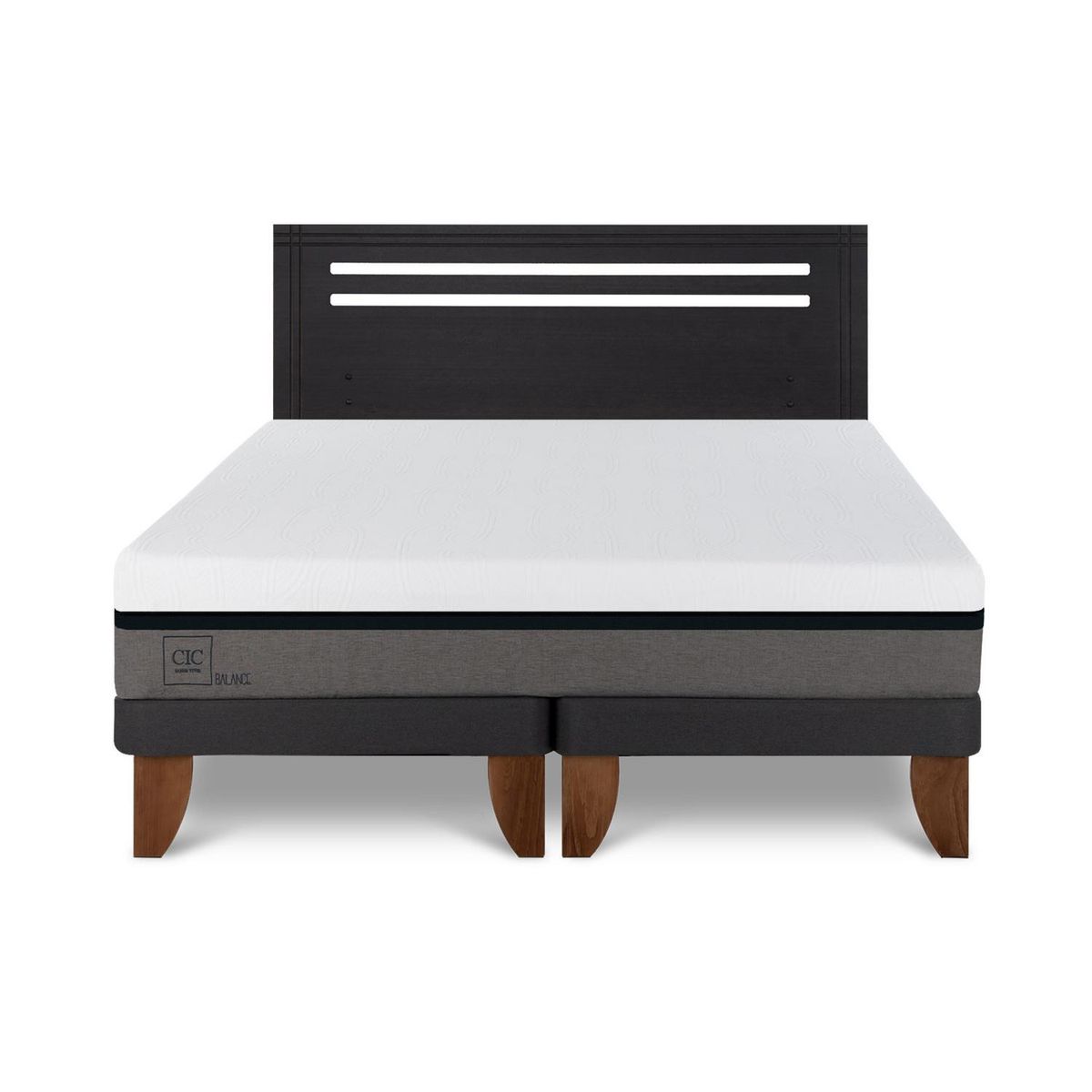 CIC - Cama Europea new balance 2p bd Respaldo Munich negro