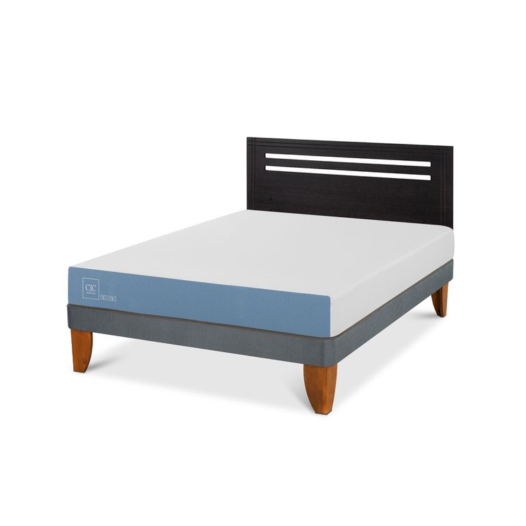 Cama Europea Excellence 2P Bn Respaldo Munich Negro