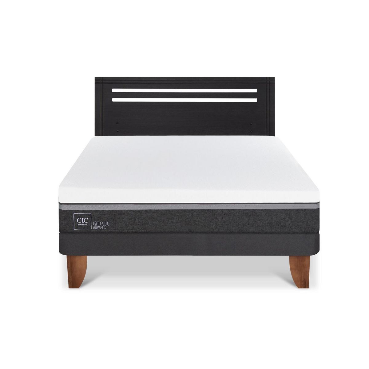 CIC - Cama Europea ortopedic advance 2p bn Respaldo Munich negro