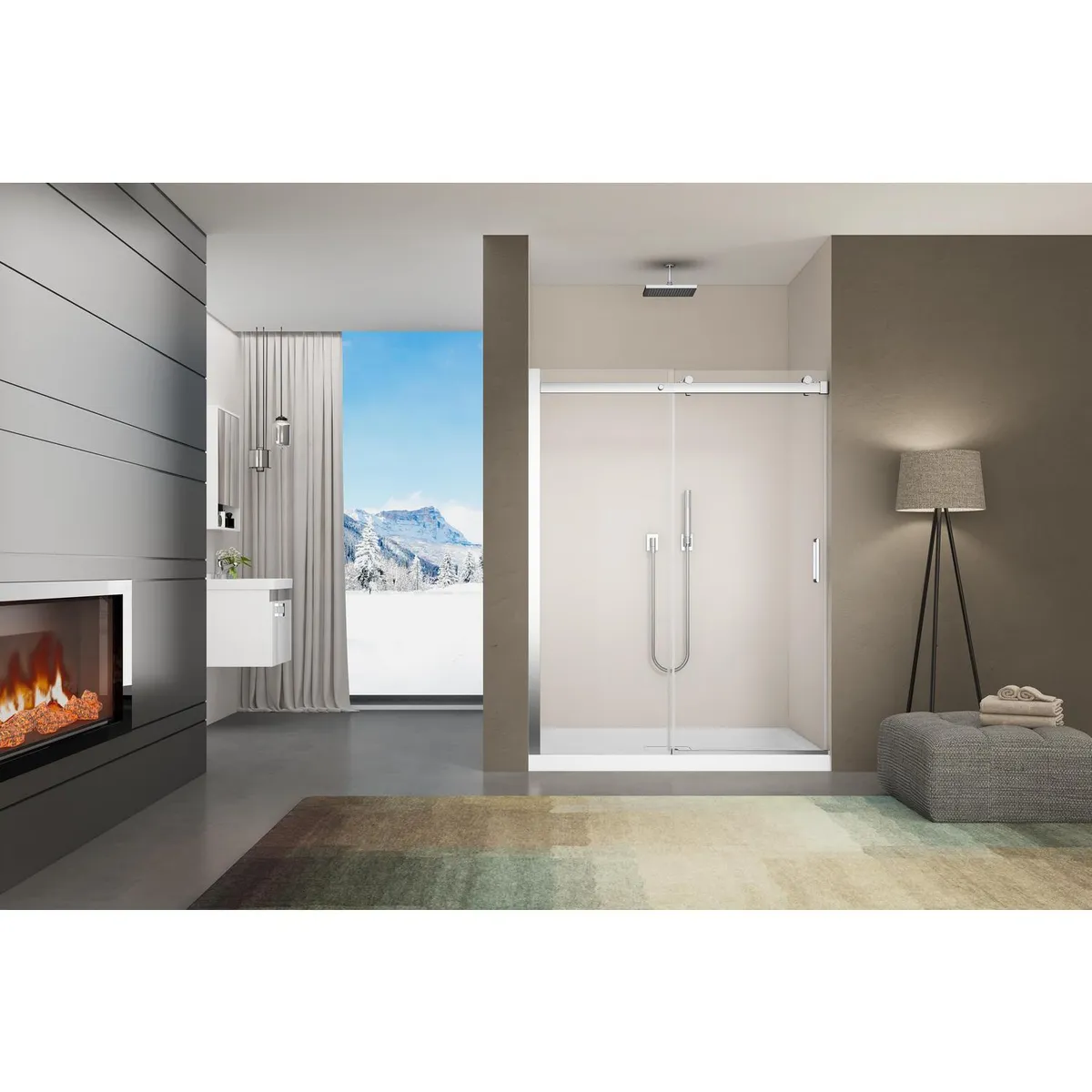 DUSCHY - Mampara Corredera  Premium Cierre Suave 1400x1900 8mm