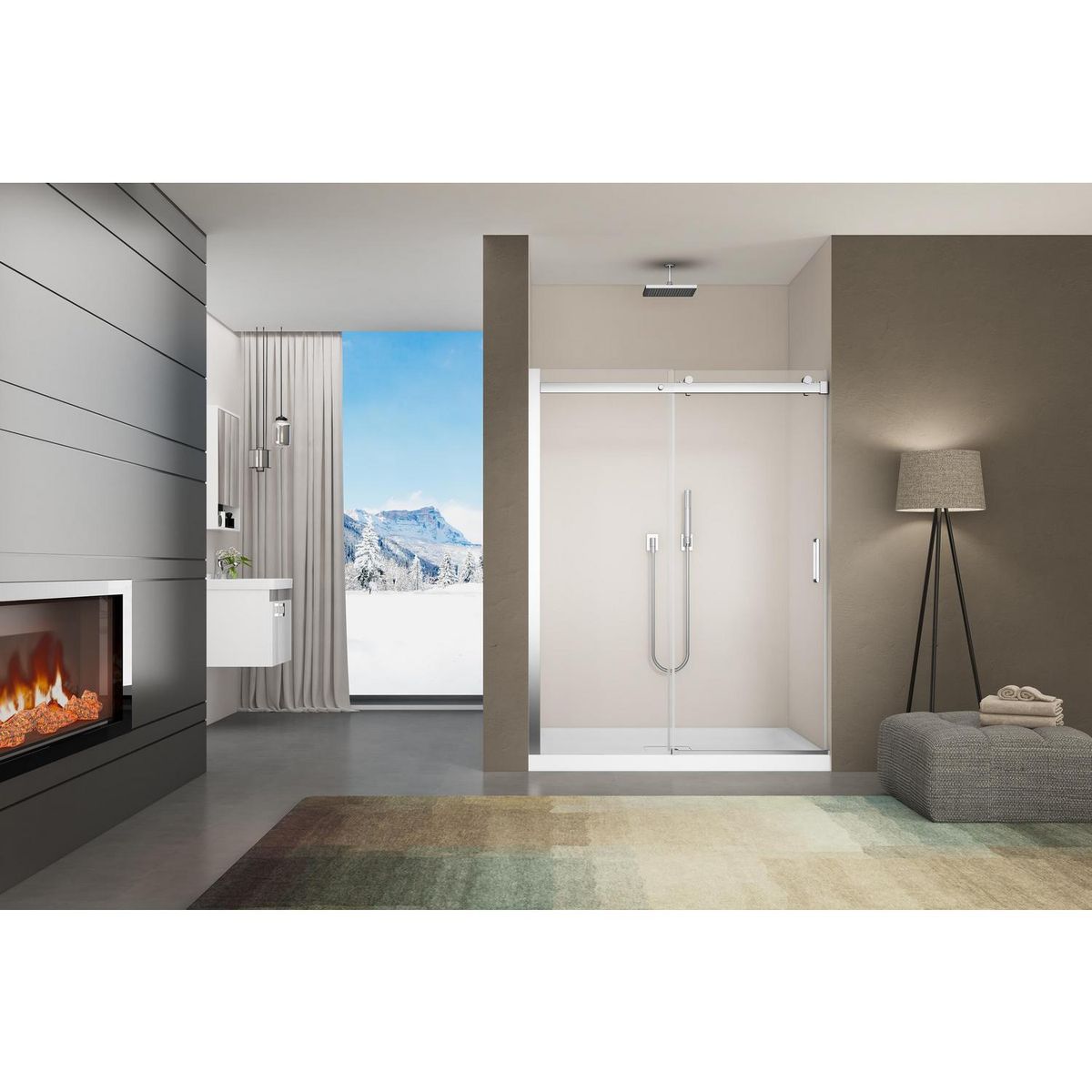 DUSCHY - Mampara Corredera  Premium Cierre Suave 1700x1900 8mm