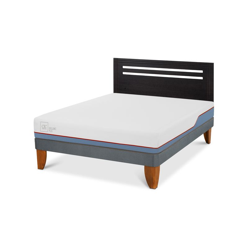 CIC - Cama Europea excellence plus 2p bn Respaldo Munich negro