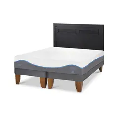 CIC - Cama Europea alaska king Respaldo Milan negro