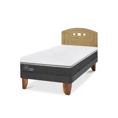 CIC - Cama Europea ortopedic advance 1.5p Respaldo Gales mostaza