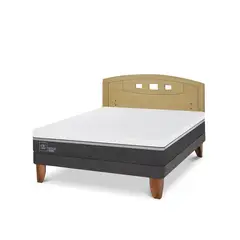 CIC - Cama Europea Ortopedic Advance 2P Bn Respaldo Gales Mostaza