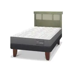 CIC - Cama Europea Anatomic 1.5P Respaldo Dublin Olivo