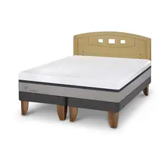 CIC - Cama Europea new balance 2p bd Respaldo Gales mostaza
