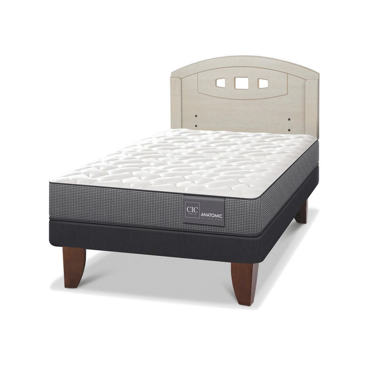 CIC - Cama Europea anatomic 1.5p Respaldo Gales alpino