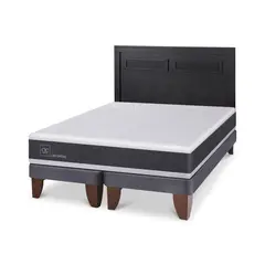 CIC - Cama Europea New Ortopedic 2p bd Respaldo Milan negro