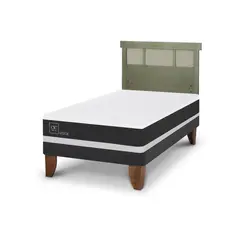 CIC - Cama Europea Ortopedic 1.5P Respaldo Dublin Olivo