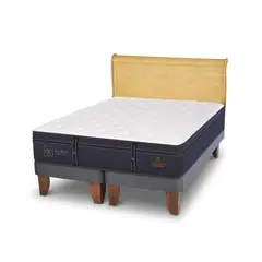 CIC - Cama Europea grand premium 2p bd Respaldo Miro mostaza