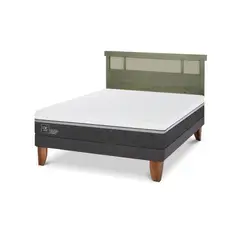 CIC - Cama Europea Ortopedic Advance 2P Bn Respaldo Dublin Olivo
