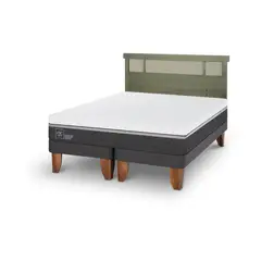 CIC - Cama Europea Ortopedic Advance King Respaldo Dublin Olivo