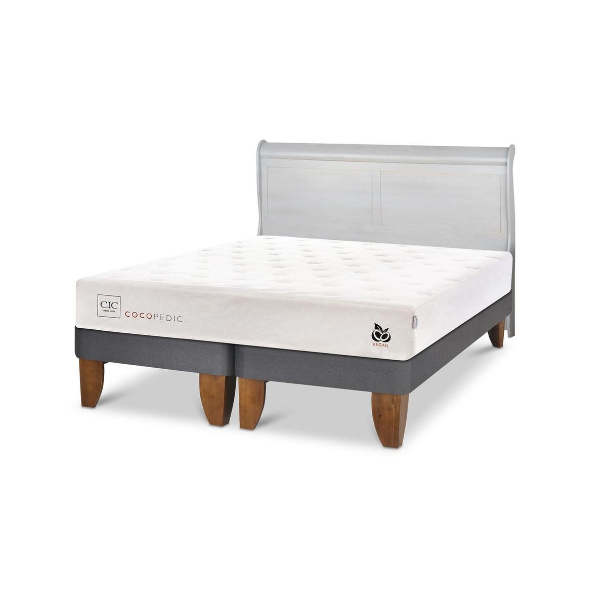 CIC - Cama Europea cocopedic 2p bd Respaldo Miro alpino