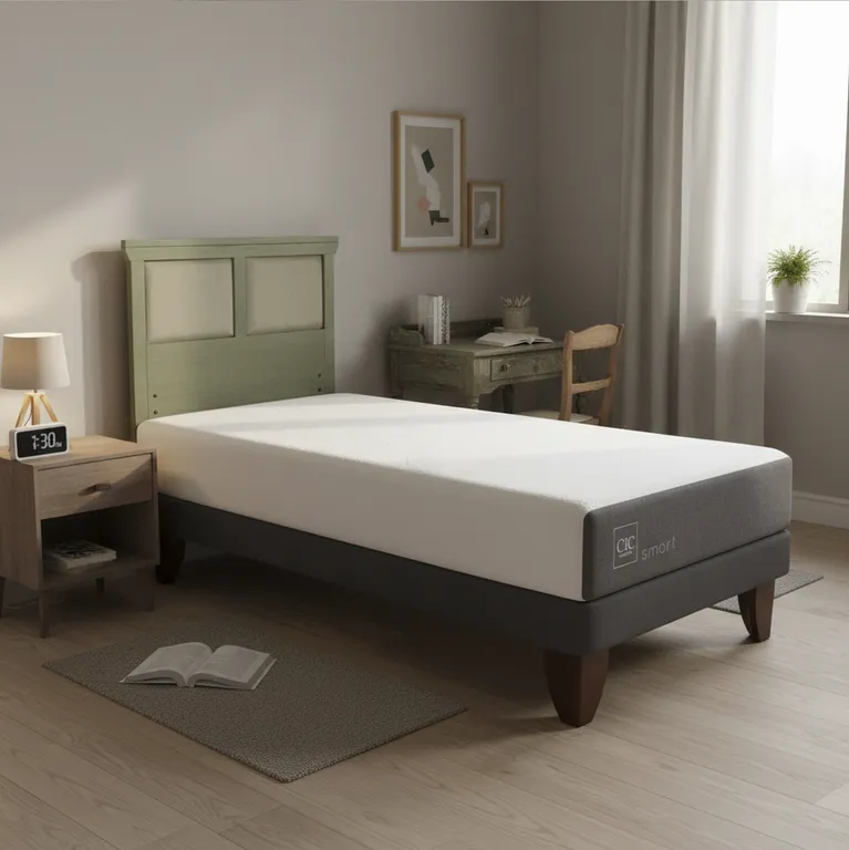 CIC Cama Europea Smart 1P Respaldo Torino Olivo