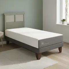 CIC - Cama Europea Smart 1.5P Respaldo Torino Olivo