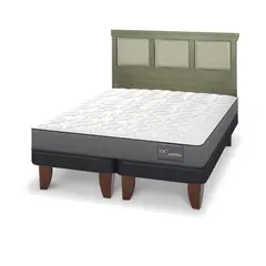 CIC - Cama Europea Anatomic King Respaldo Torino Olivo
